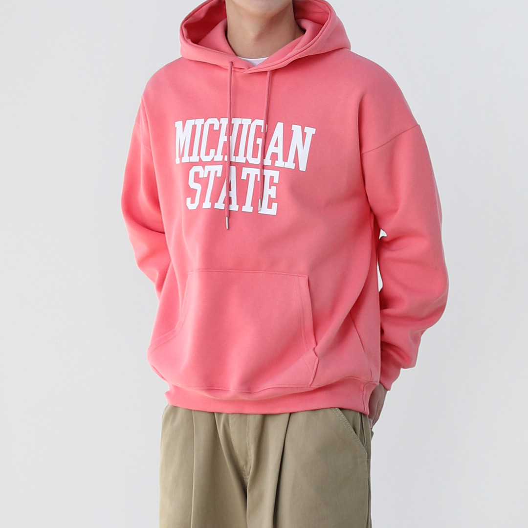 Overfit Michigan lettering hoodie