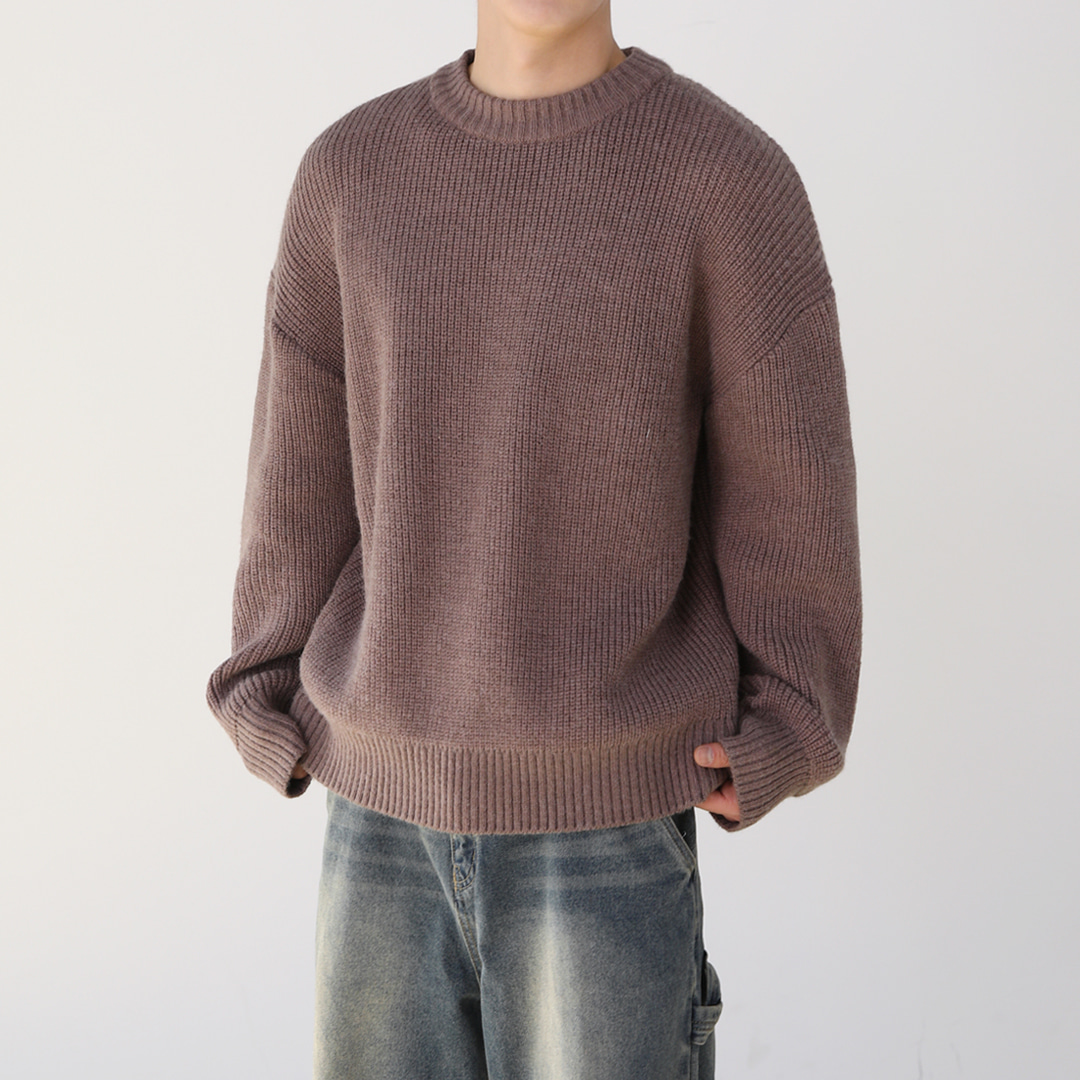 Loose fit hachi round knit