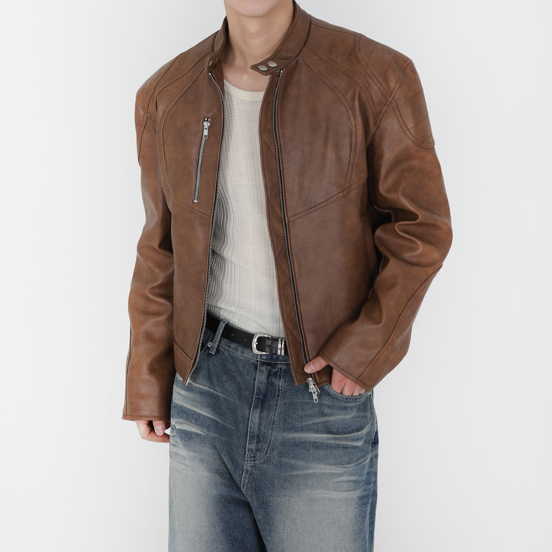 [Premium] R Biker Leather Jacket