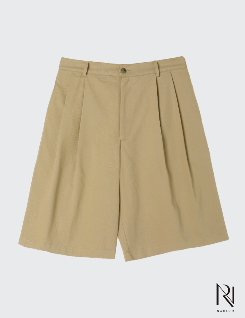 NR two-tuck Bermuda half pants