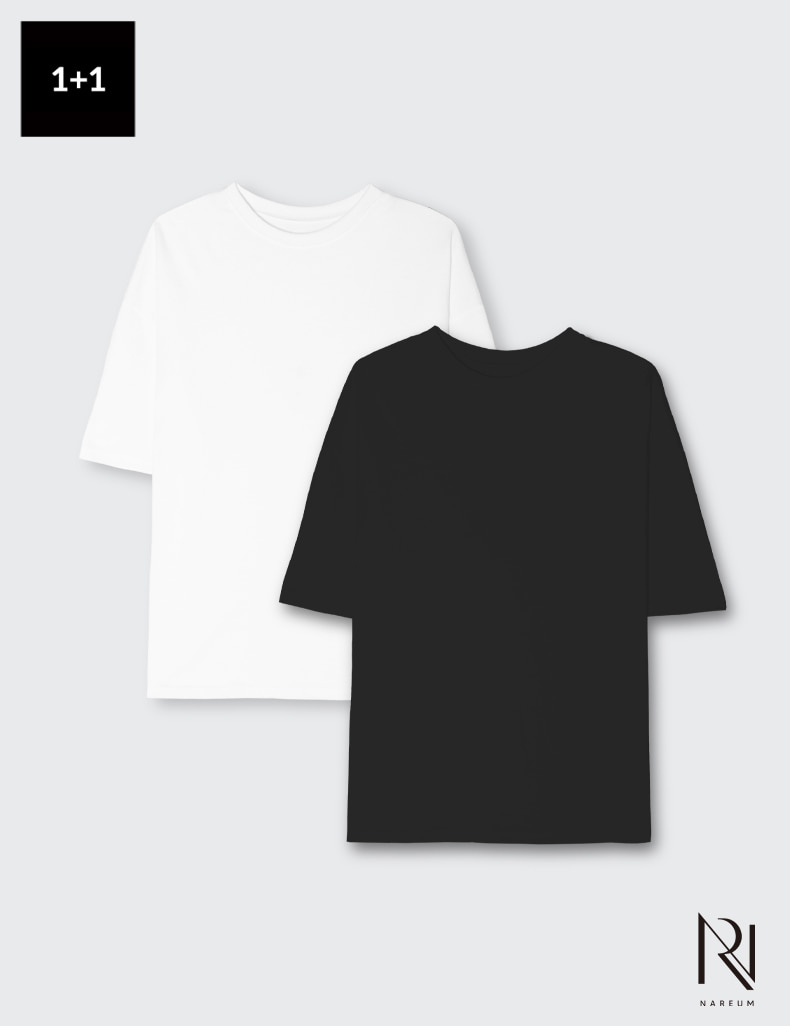 [1+1] NR Basic Cotton T-Shirt