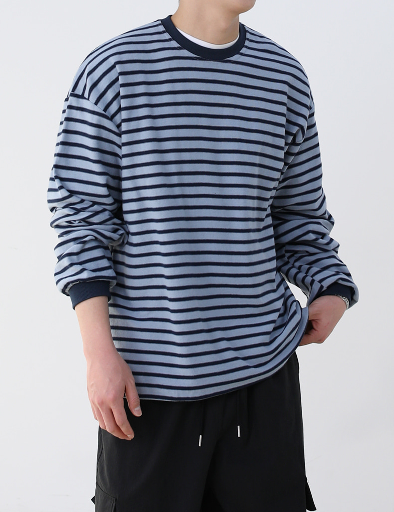 Overfit striped sleeve t-shirt